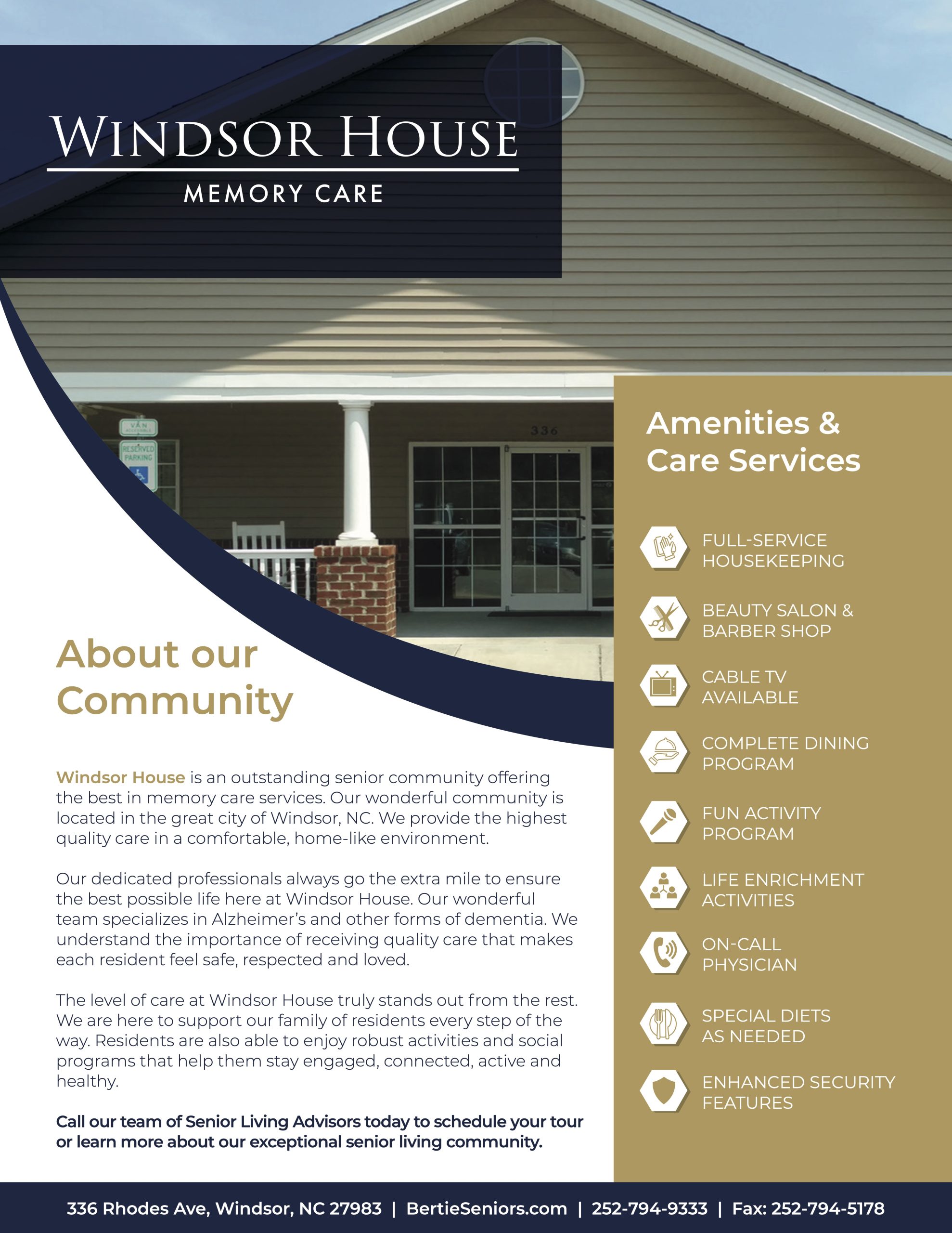 Windsor House - About our Services